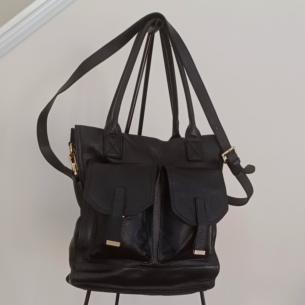 Erica Anenberg Leather Crossbody Messenger Shoulder Bag Tote